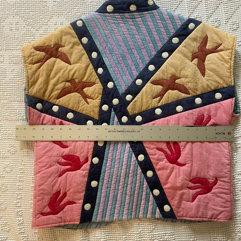Vintage Couture‎ Colorblock Quilted Vest - Picture 7 of 16